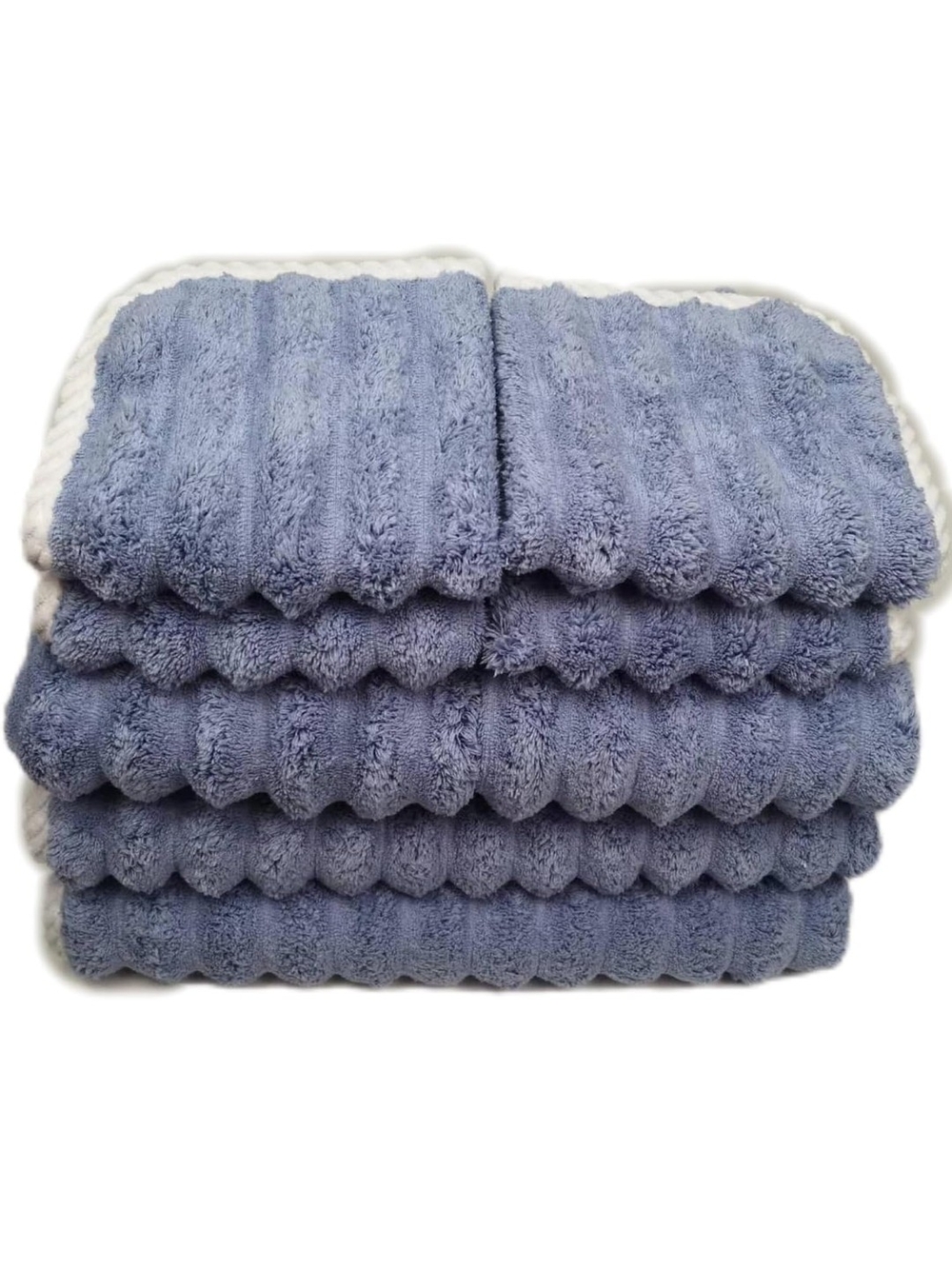 SOFTBATFY Bath Towels Set, Microfiber Ribbed Oversized Bath Towels Extra Large